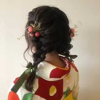 ロング ヘアアレンジ 森本　舞✴︎ 似合わせパーマのヘアスタイル