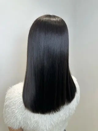 セミロング パーマ 髪質改善/縮毛矯正 /ブリーチ矯正/岡部のヘアスタイル