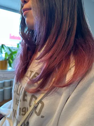 セミロング カラー ✨艶カラー/韓国ヘア ✨momoriのヘアスタイル