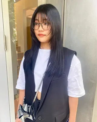 ロング カラー SHICENEケイ レイヤーカット🦋のヘアスタイル