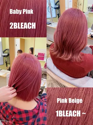 ミディアム カラー 南上 野々佳のヘアスタイル