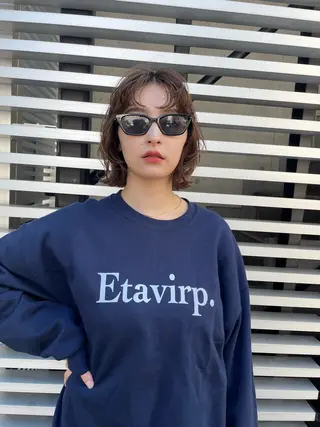 ショート カラー レイヤーパーマ＊ 顔まわり似合わせのヘアスタイル