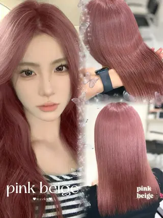 セミロング yuuka 🖤韓国ヘア🖤のヘアスタイル