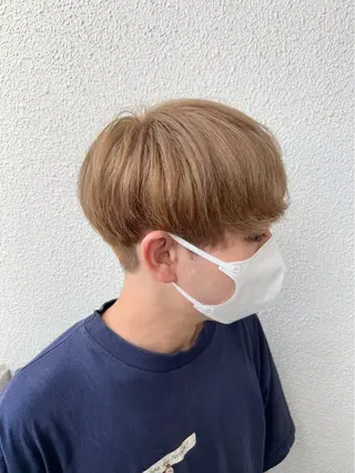 ミディアム カラー メンズ 柳澤 和也のヘアスタイル