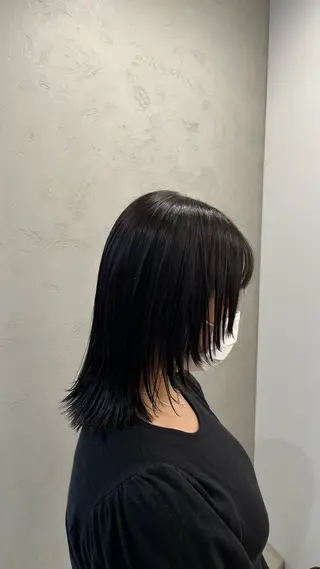 ミディアム カラー ブリーチなし透明感 カラー✨横山 佳希のヘアスタイル