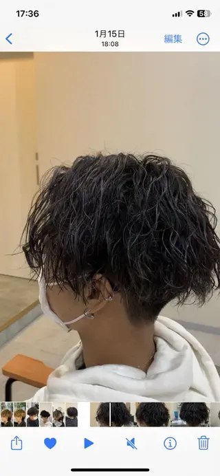 ショート パーマ メンズ クセを最大限に活かす メンズパーマ奈良大祐のヘアスタイル