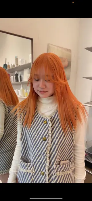 ロング カラー HITOMI 福岡パーマのヘアスタイル