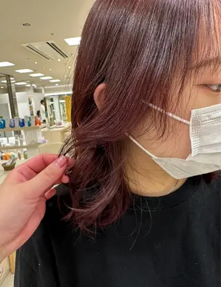 ミディアム カラー お悩み改善 黄金比みくのヘアスタイル