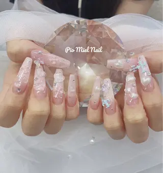 ネイル momo 長さだしのネイルデザイン