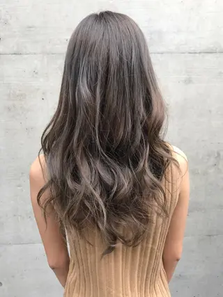 ロング カラー a-o横浜所属・色落ちまでキレイに！ ！女性サロンのヘアスタイル