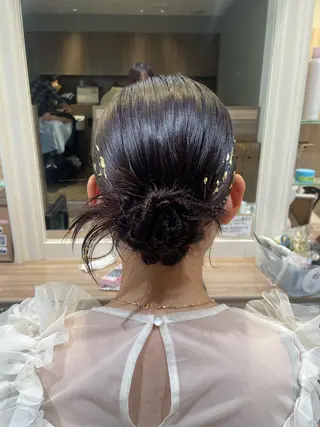 セミロング ヘアアレンジ 韓国ヘアメイク🎀/ 縮毛矯正✨山本媛香のヘアスタイル