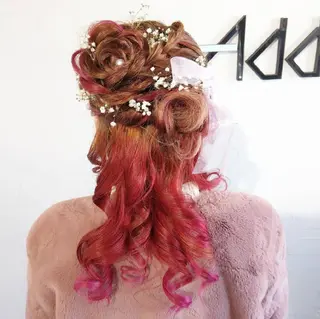 ロング パーマ ヘアアレンジ Add9 柳田健登のヘアスタイル