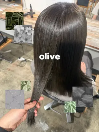 セミロング カラー ブリーチモデル/ 艶カラー /みきのヘアスタイル