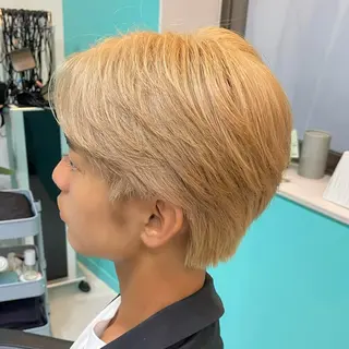 カラー メンズ mana/メンズ/ ヘアセット/ブリーチのヘアスタイル