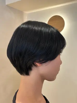 ショート シンバヒナノ/パーマ レイヤーカット/ボブのヘアスタイル