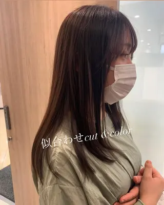 セミロング 似合わせカラー/艶 髪質改善/ヨシザキのヘアスタイル