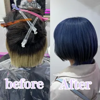 ショート ハイトーン/ウルフ /エクステ/ましろのヘアスタイル