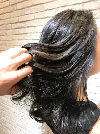 セミロング カラー シールエクステ⭐️ オオミタクヤのヘアスタイル