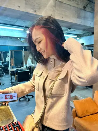 セミロング カラー KENSHIRO ICONのヘアスタイル