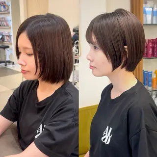 ショート ガレリアエレガンテ名駅店所属・【ショート/ボブ 丸みショート】深萱のヘアスタイル