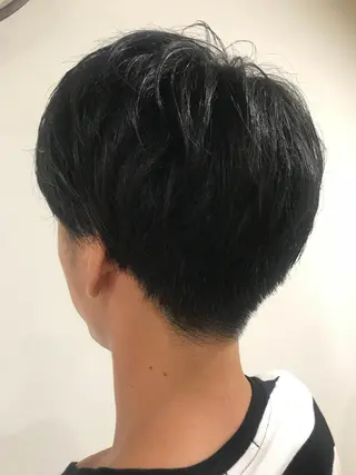 メンズ 暖色カラー🍊 ボブ🌿顔周りcutのヘアスタイル