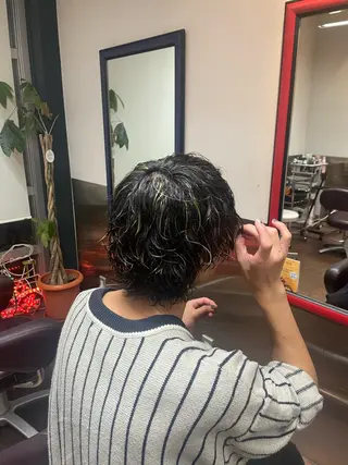 ショート パーマ メンズ ASCH HAIR SPIRT(アッシュ)所属・樋口 友哉のヘアスタイル