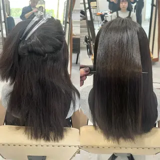 セミロング メンズバレイヤージュ 斉藤春のヘアスタイル