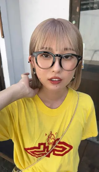 ショート 紙屋町ショート /ボブ　パーマ河内蓮のヘアスタイル