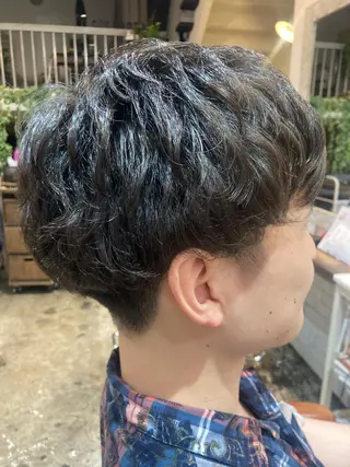 ショート パーマ メンズ Cocorokara所属・カナザワ アリッサのヘアスタイル