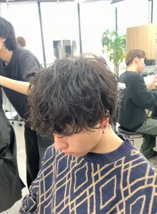 ショート カラー パーマ 福井祥太／海外風 /プードルパーマのヘアスタイル