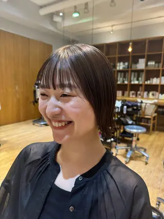 ショート コテ巻き風/ボブ パーマ🌼杉田 萌恵のヘアスタイル