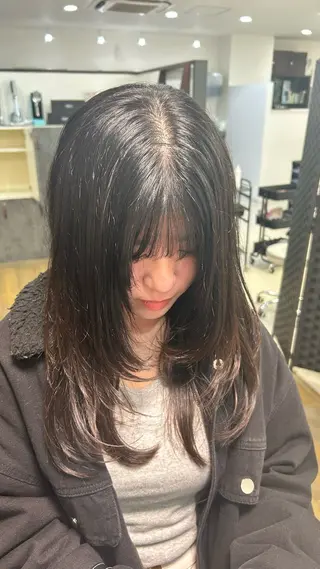 セミロング ❄️艶カラー/レイヤ ー/ボブ/mao❄️のヘアスタイル