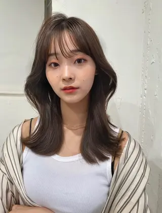 ミディアム AO所属・RISAKO 艶髪モテヘア🎀府中のヘアスタイル