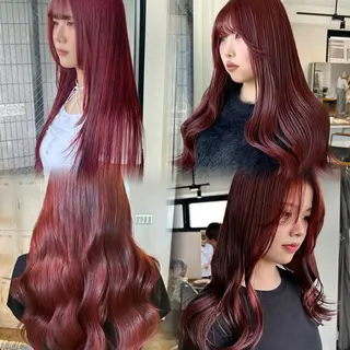 ロング カラー 暖色カラー🍒 ケアブリーチ/akiのヘアスタイル