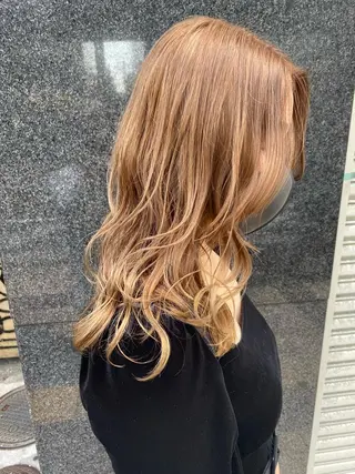 セミロング カラー 🧡色落ちまで2度綺 麗なカラー🧡ヨシキのヘアスタイル