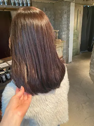 セミロング カラー お任せヘア☘️☘️ 及川渚のヘアスタイル