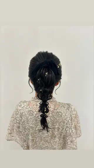 ロング ヘアアレンジ Excel美容室所属・柴崎 りるのヘアスタイル