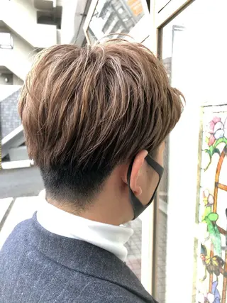 ショート カラー メンズ Carina所属・セン北徒歩５分 キシタクのヘアスタイル