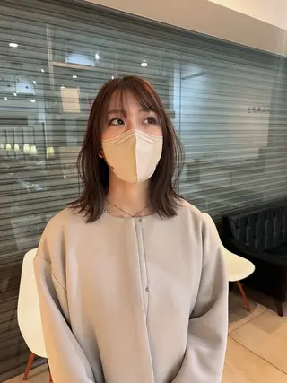 ミディアム カラー リリカ🐈‍⬛ブリー チカラー/上永谷のヘアスタイル