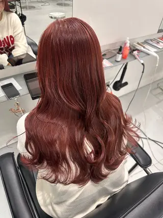 ロング ピンクベージュ/新潟 万代/高橋桃葉🍑のヘアスタイル