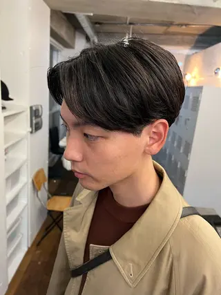 パーマ メンズ 人見知りさんでも安心 奥田 里佳子のヘアスタイル