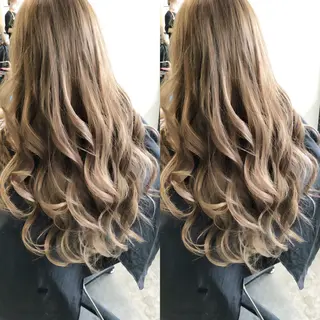 ロング カラー ヘアアレンジ 下妻 カラーエクステ難波のヘアスタイル