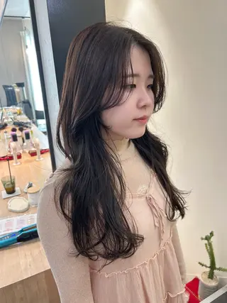 ロング カラー hub hair レイヤー/透明感のヘアスタイル