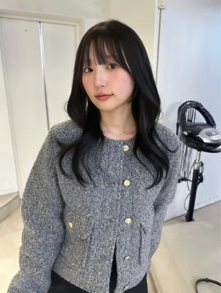 セミロング 🐈‍⬛韓国ヘア カノン♥️のヘアスタイル