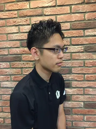 ショート パーマ 赤坂barber 古澤慶一郎【モテ髪】のヘアスタイル