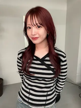 ミディアム カラー カットモデル/ ハイトーン/ゆうあのヘアスタイル