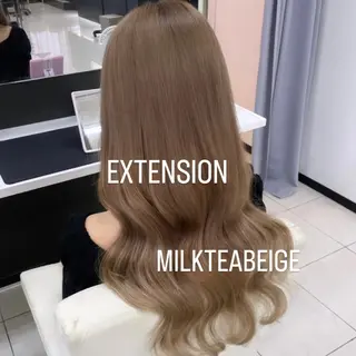 ロング カラー エクステ🩵ブリーチ 韓国ヘア🩵KAEのヘアスタイル