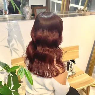 セミロング カラー suzuka/透明感 カラー 美髪縮毛矯正のヘアスタイル