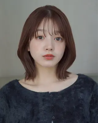 ミディアム カラー ren ボブロブ/ミディアムのヘアスタイル