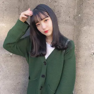 セミロング 店長/mao/ 前髪/顔周りカットのヘアスタイル